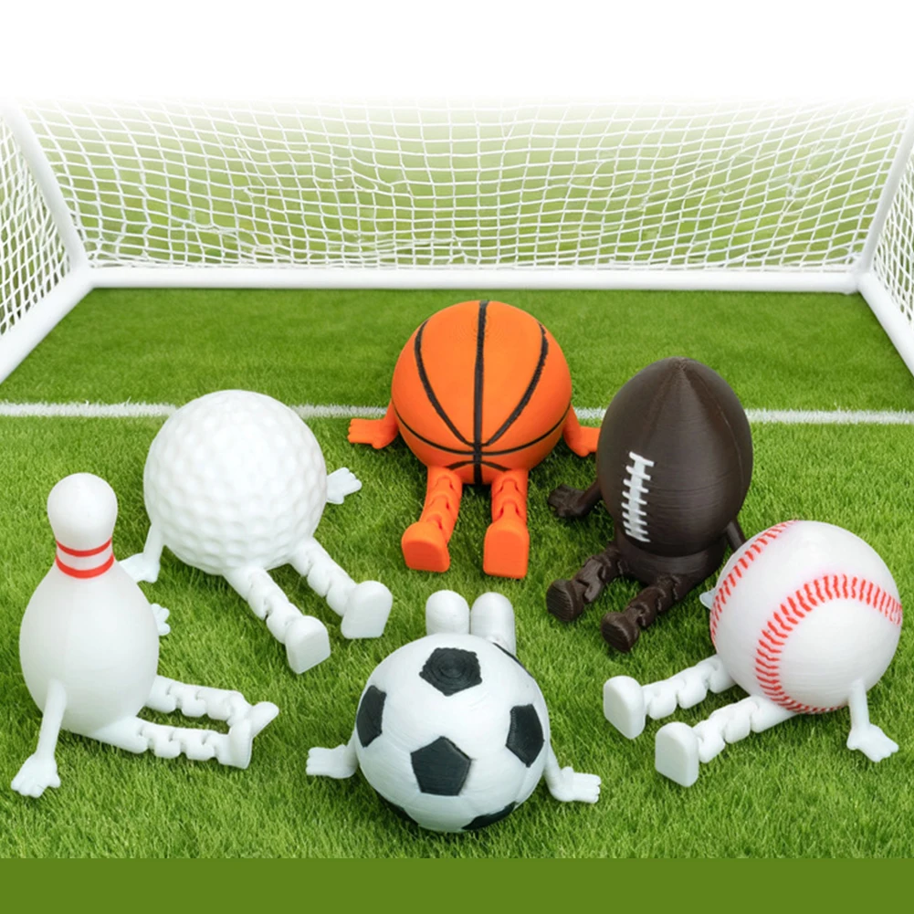 3D Printing Table - 3D Printed Soccer Rugby Ornament Legs