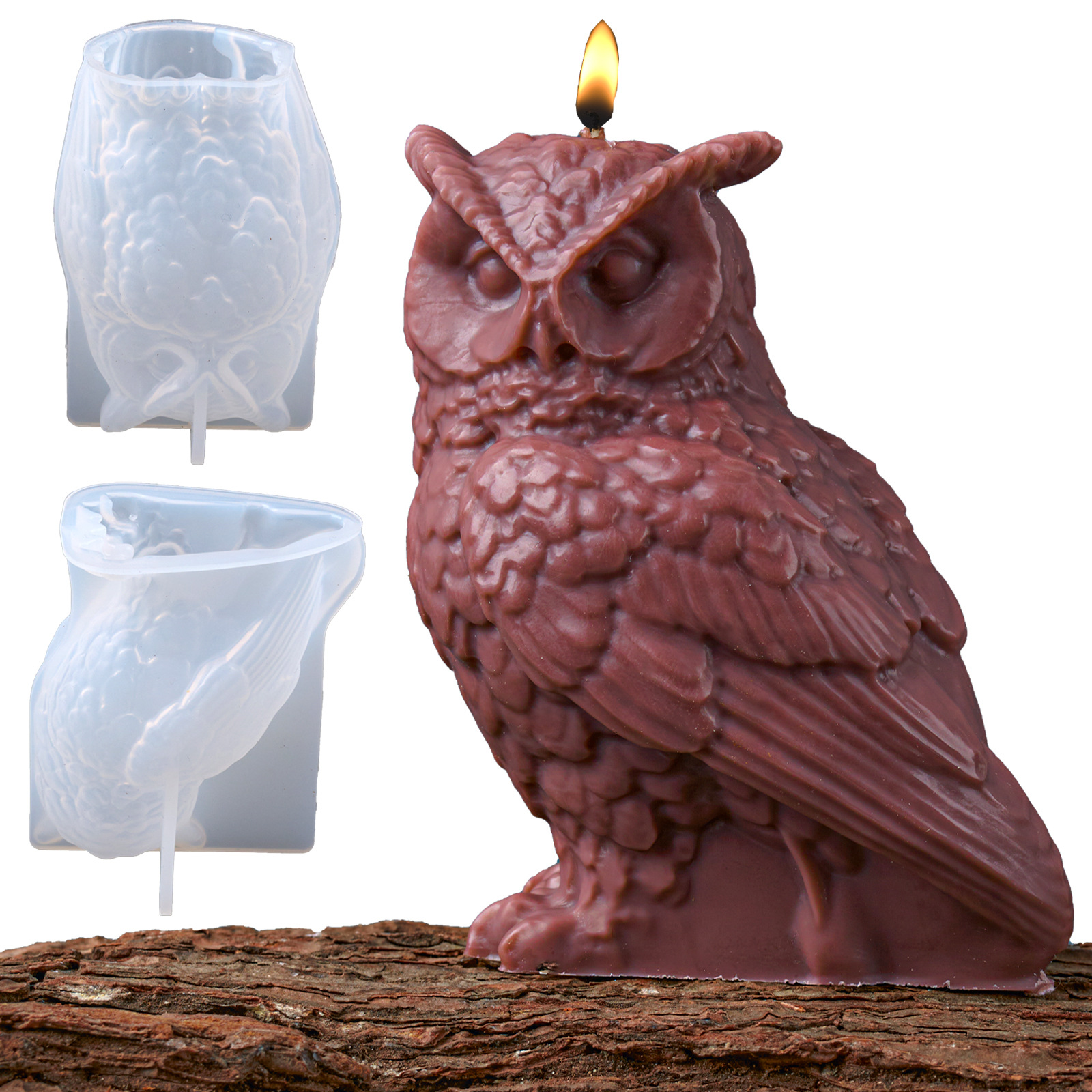 3D Printing Epoxy Resin - 3D Cute Standing Owl Aromatherapy Candle