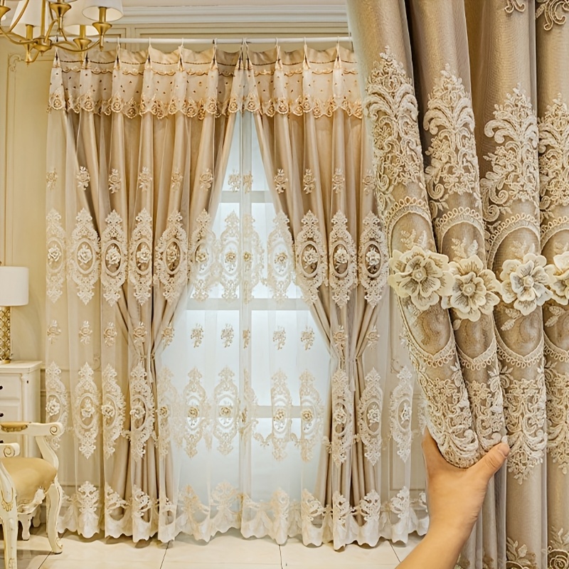 3D Printing Machine - 1pc Luxury Double-layer European Curtains, with