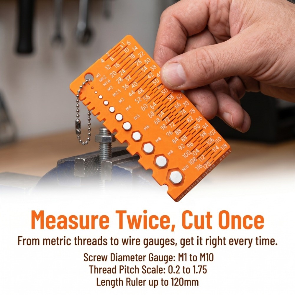 3D Printing Workshop - Portable Screw Measuring Tool M1-M10 Specifications