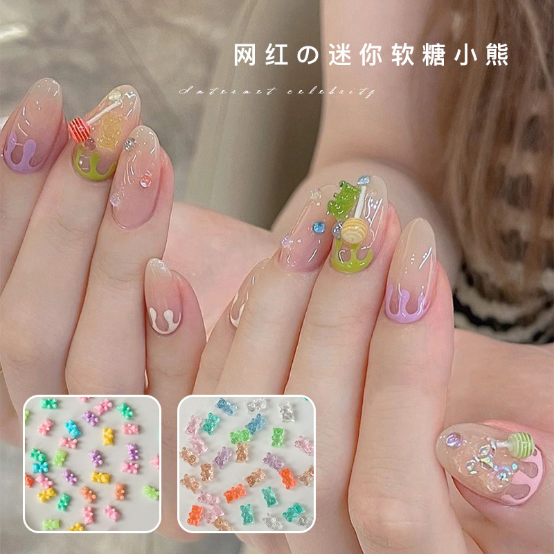 3D Printing Epoxy Resin - 50pcs Mini Bear Nail Art Charms