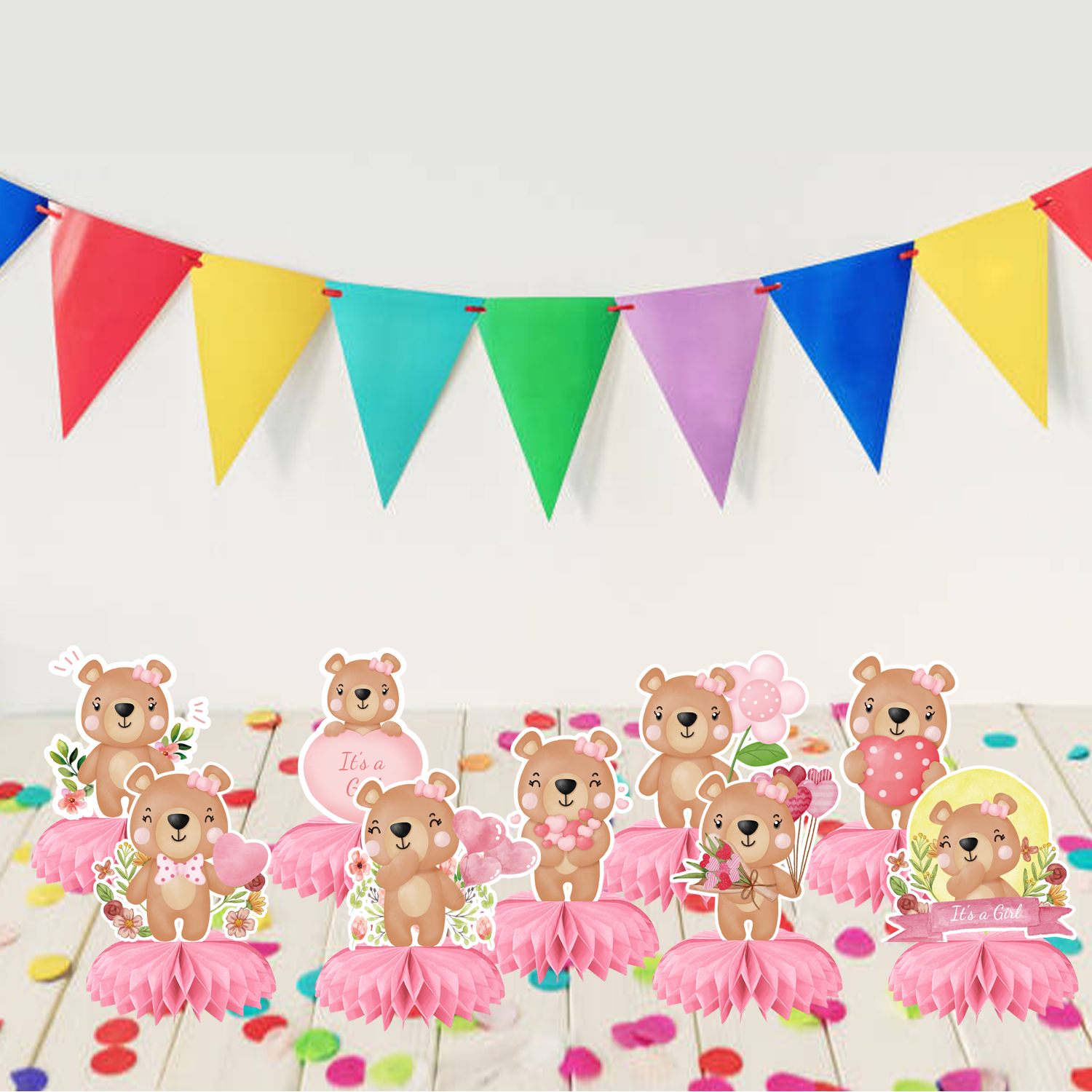 9Pcs Pink Bear 3D Honeycomb Ce - 3D Printing Table recensie en prijs