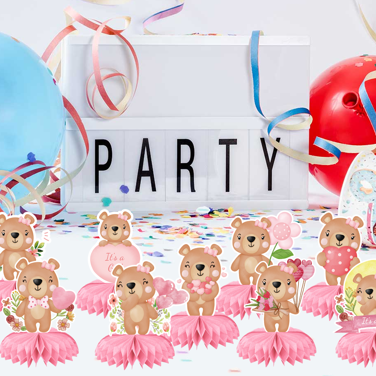 9Pcs Pink Bear 3D Honeycomb Ce - 3D Printing Table recensie en prijs
