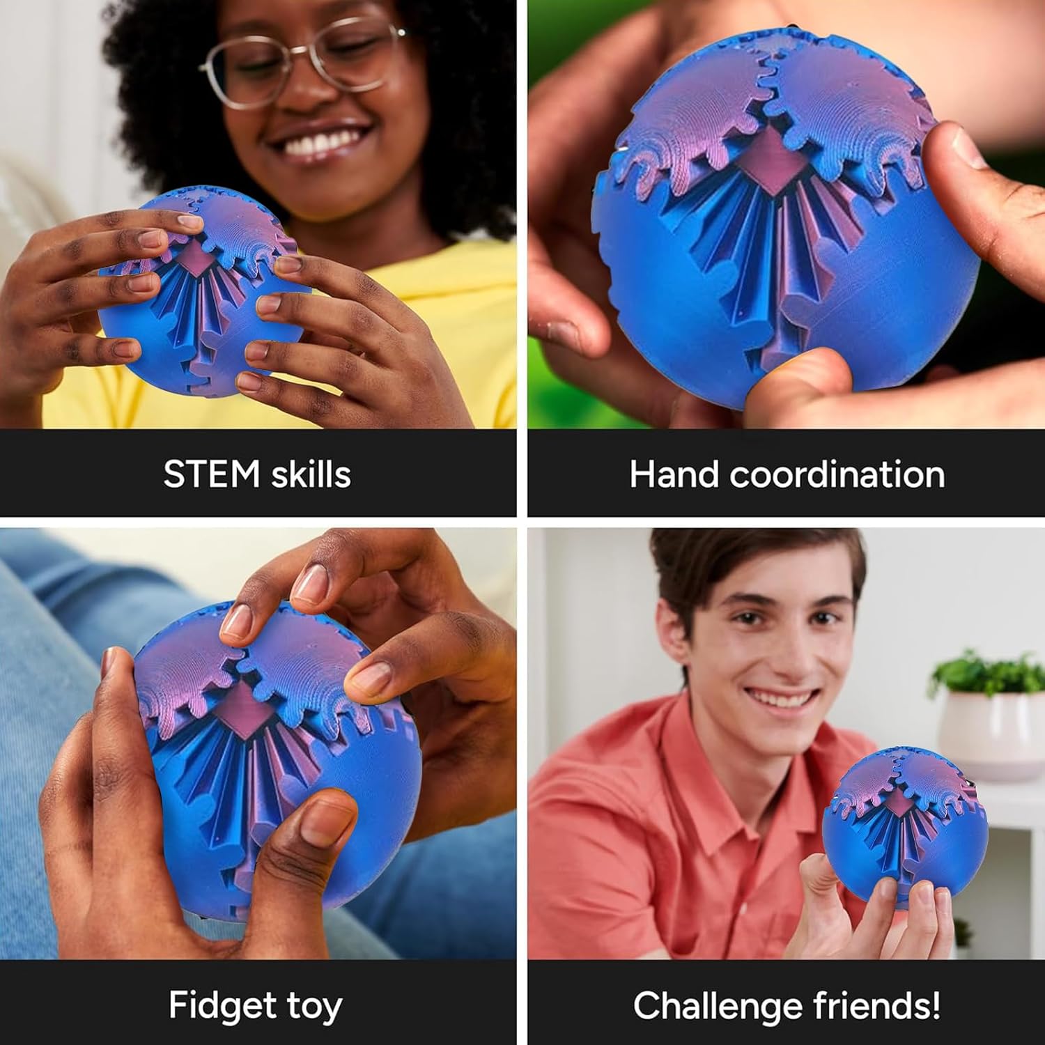 Gear Ball 3D Printed Fidget To - 3D Printing Table recensie en prijs