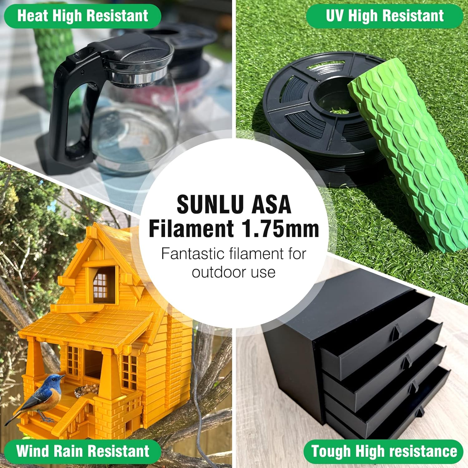 SUNLU 1KG ASA Filament 1.75mm, - Asa Filament Outdoor recensie en prijs