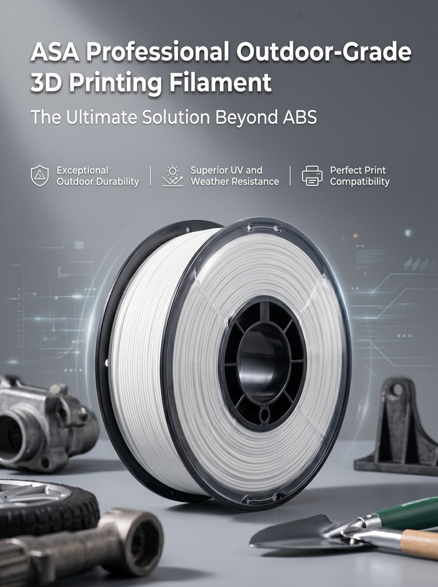 ASA Filament 1.75mm, UV/Heat R - Asa Filament Outdoor recensie en prijs