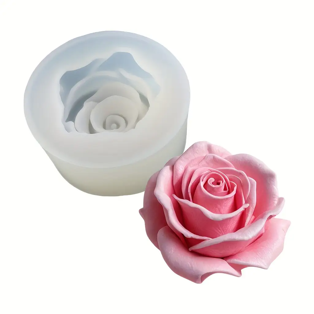 1 Rose Silicone Candle Mold -  - 3D Printing Epoxy Resin recensie en prijs