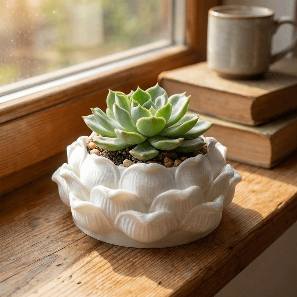 Lotus Shaped Succulent Plant P - Enclosure 3D Printing recensie en prijs