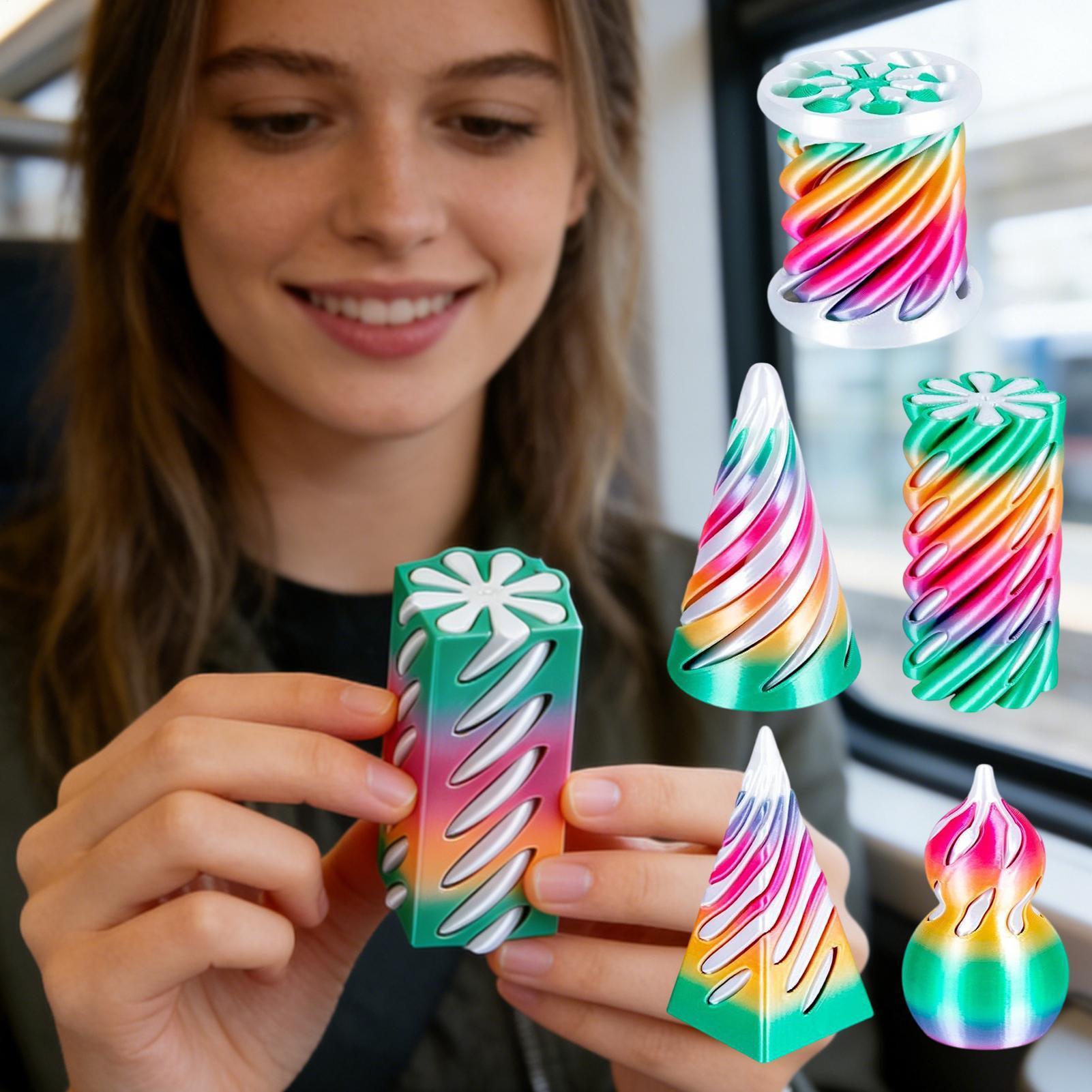Spiral Cone Fidget Toy 6 Piece - 3D Printing Table recensie en prijs