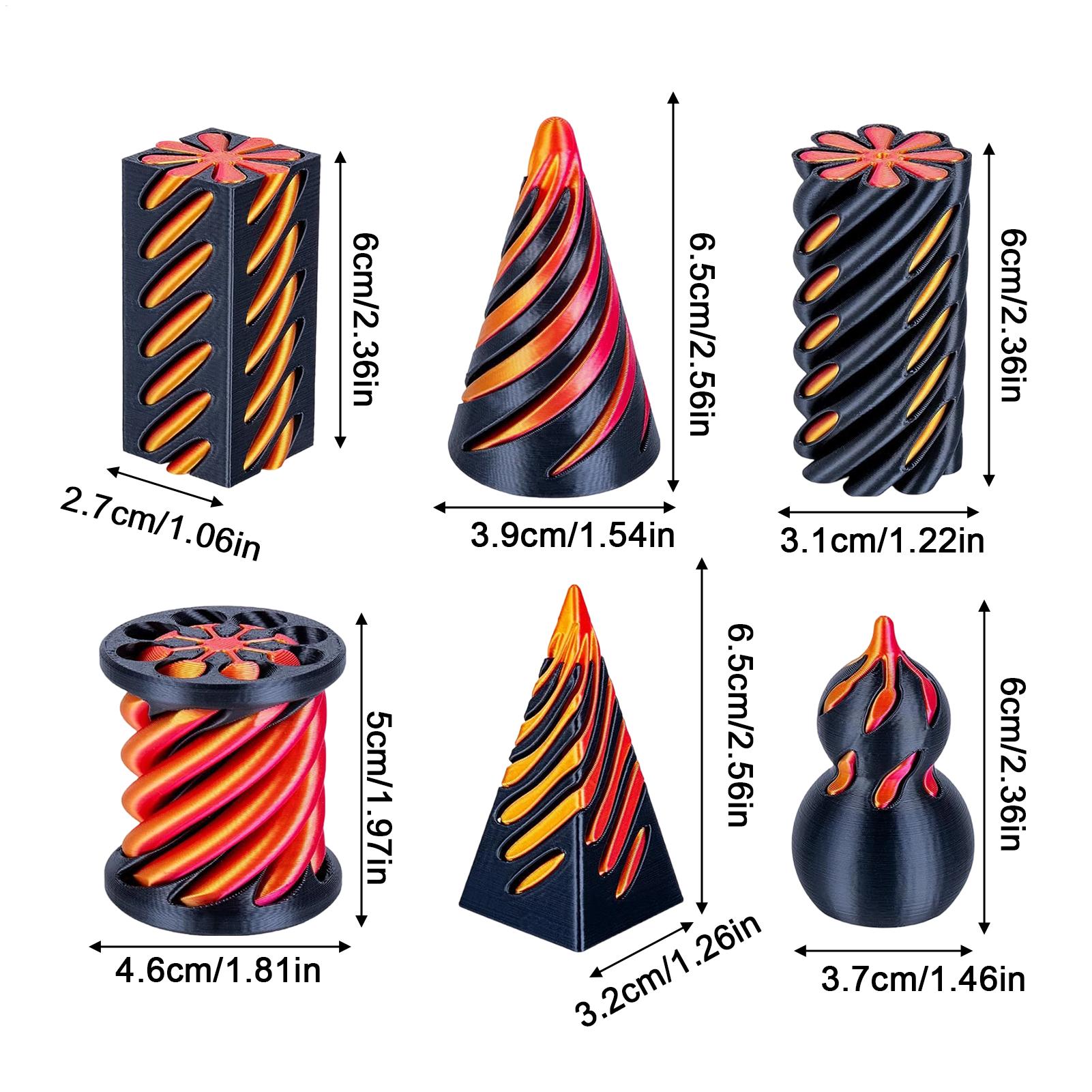 Spiral Cone Fidget Toy 6 Piece - 3D Printing Table recensie en prijs