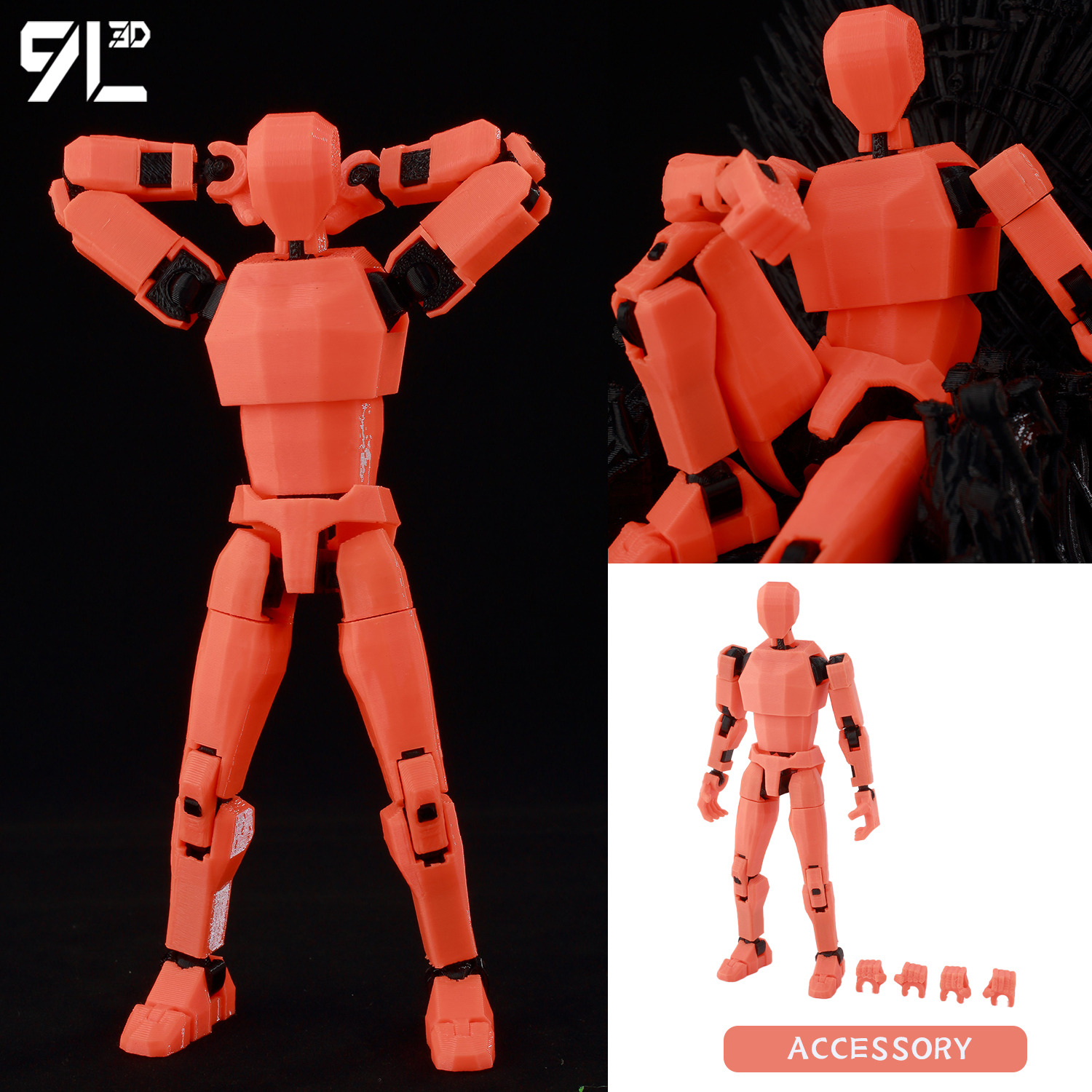 9L 3D Printed Articulated Dumm - 3D Printing Link recensie en prijs