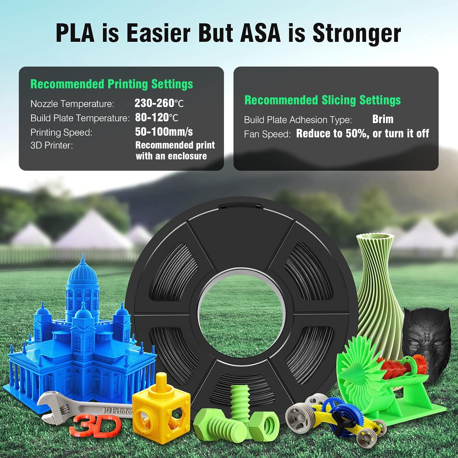 SUNLU 1KG ASA Filament 1.75mm  - Asa Filament Outdoor recensie en prijs