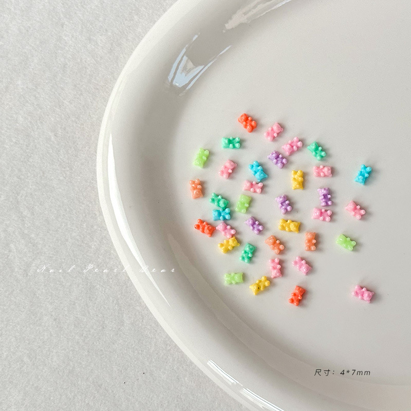 50pcs Mini Bear Nail Art Charm - 3D Printing Epoxy Resin recensie en prijs