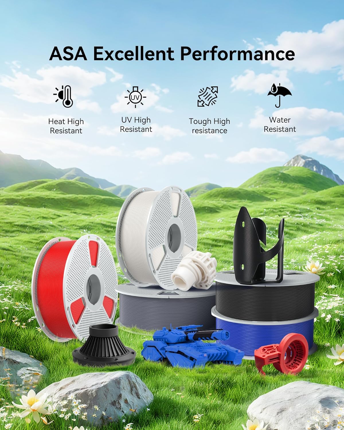 SUNLU 10KG ASA 1.75mm 3D Print - Asa Filament Outdoor recensie en prijs